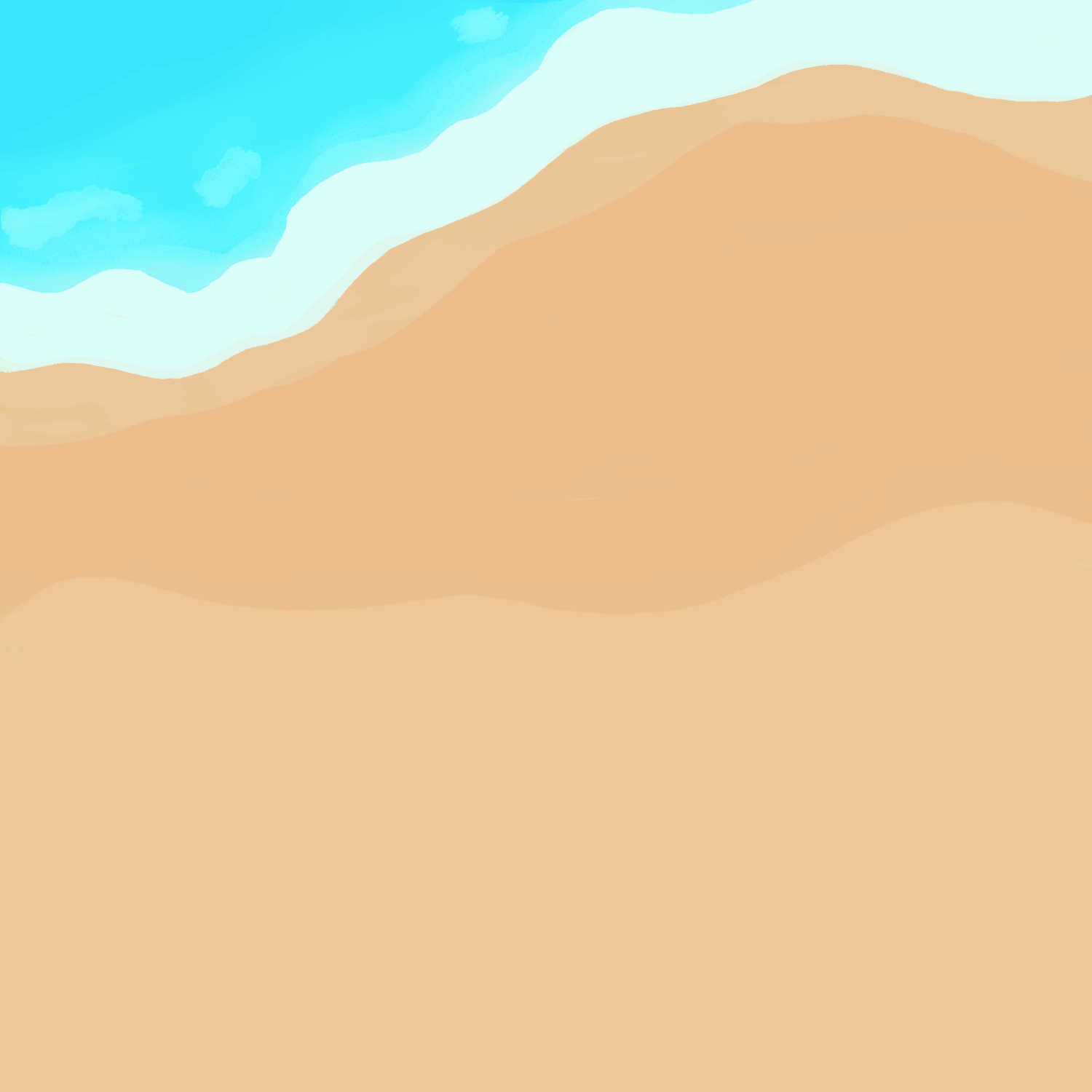 A wave reaching across the sand and receding